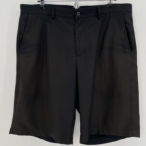 Dunning Men's Golf Shorts 35 Black Stretch Performance Flat Front Casual Wear